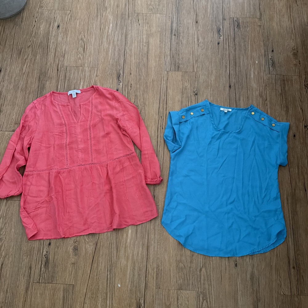 Lot Of 2 Women's Tops Long Sleep & Short Sleeve  Size Ps & S  Summer Spring H